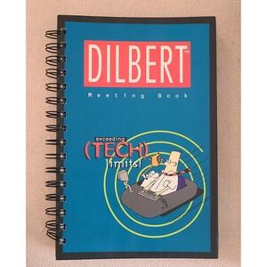 Vintage‎ 1998 Dilbert Meeting Book Spiral Notebook Cedco Tech Limits Comic Art